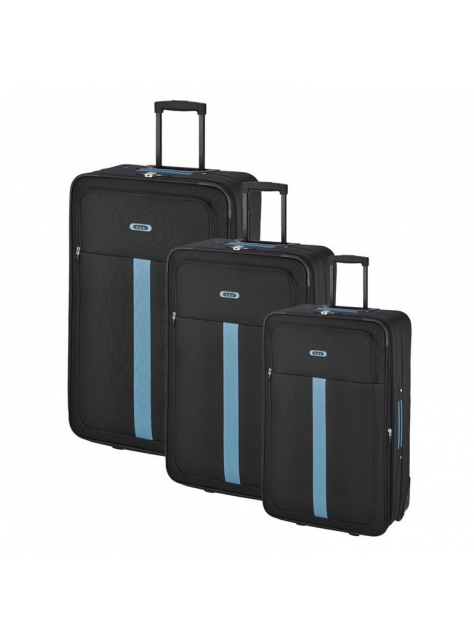 Set cestovných kufrov 3 ks D&N 9300 čierny - All4Men.sk
