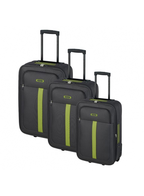 Set 3 ks cestovných kufrov D&N šedý 9300 - All4Men.sk