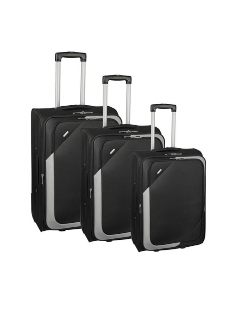 Set 3 ks cestovných kufrov čierny D&N 7200 - All4Men.sk