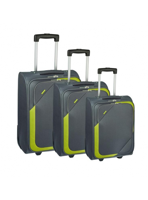 Set 3 ks cestovných kufrov šedý D&N 7200 - All4Men.sk