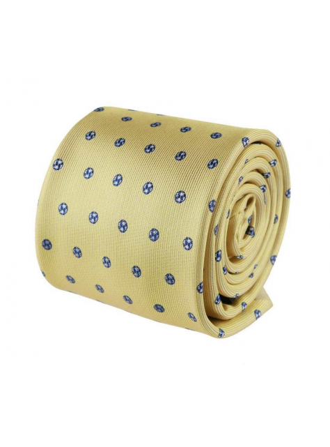 Extravagantná zlato- žltá pánska kravata ORSI 7 cm  - All4Men.sk