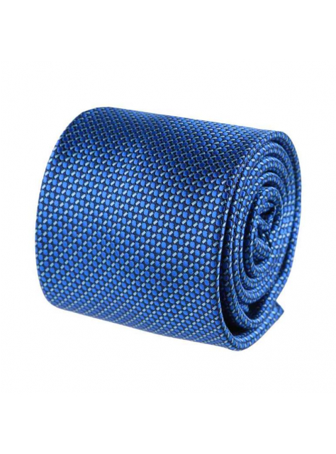 Pánska modrá kravata s tkaným vzorom ORSI 222 - All4Men.sk
