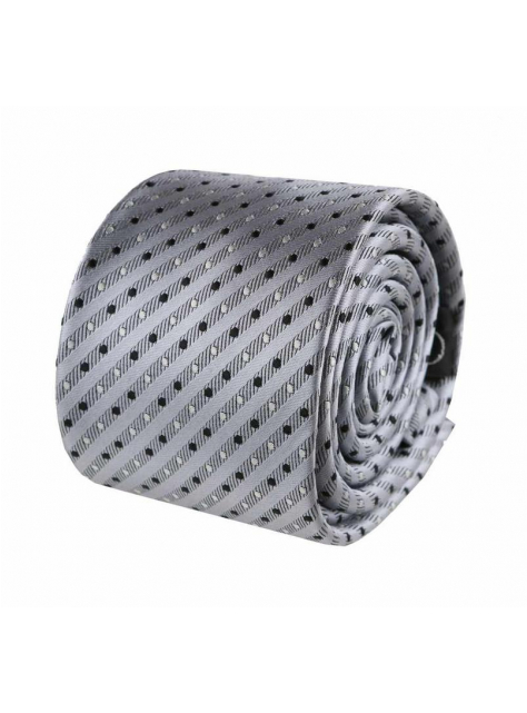 Moderná šedá pánska kravata ORSI SLIM 6 cm - All4Men.sk