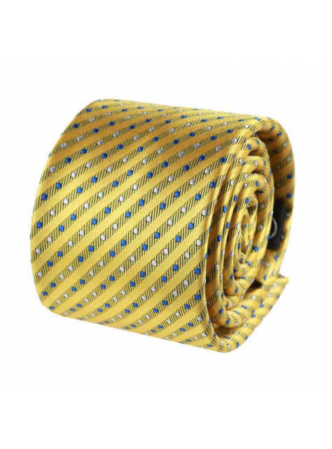 Exkluzívna žltá pánska kravata ORSI 6 cm - All4Men.sk