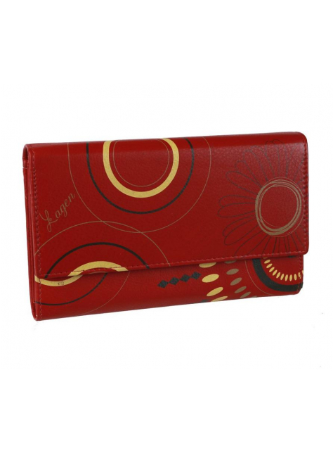 Dámska listová peňaženka so vzorom červená LAGEN  - All4Men.sk