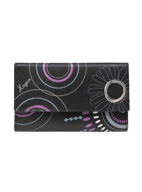 Listová dámska peňaženka so vzorom LAGEN čierna - All4Men.sk