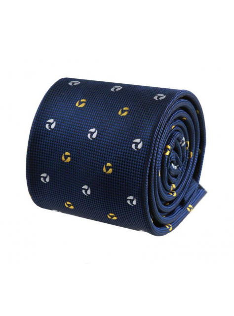 Pánska tmavomodrá kravata so vzorom ORSI 7 cm - All4Men.sk