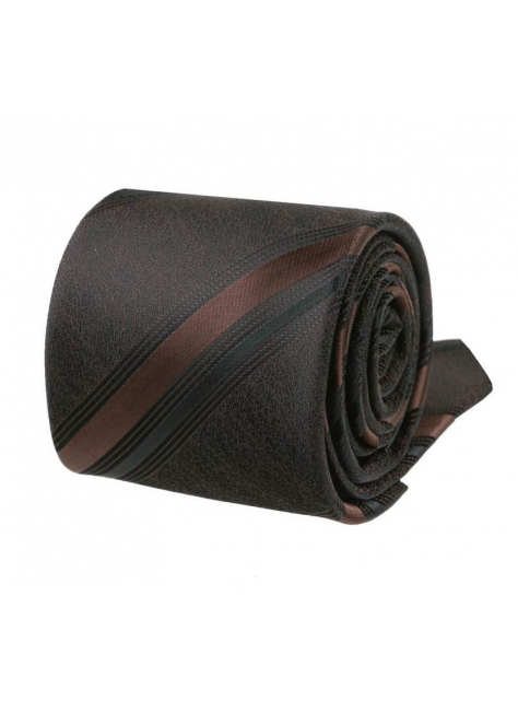 Pánska hnedá kravata 7 cm ORSI (polyester) - All4Men.sk
