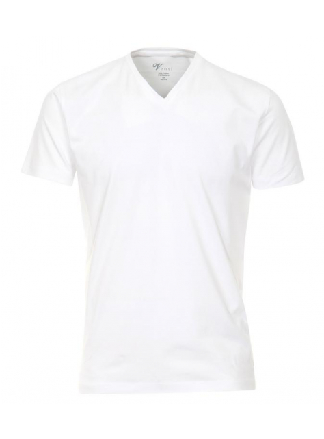 Pánske tričko VENTI SLIM biele V-výstrih, 2-balenie - All4Men.sk