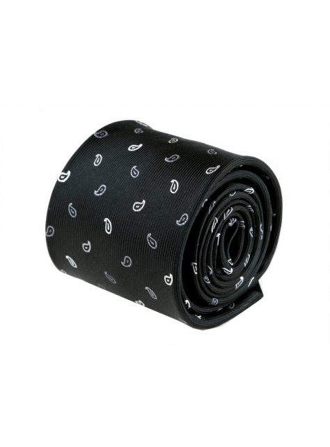 Elegantná hodvábna kravata čierna ORSI 8 cm - All4Men.sk