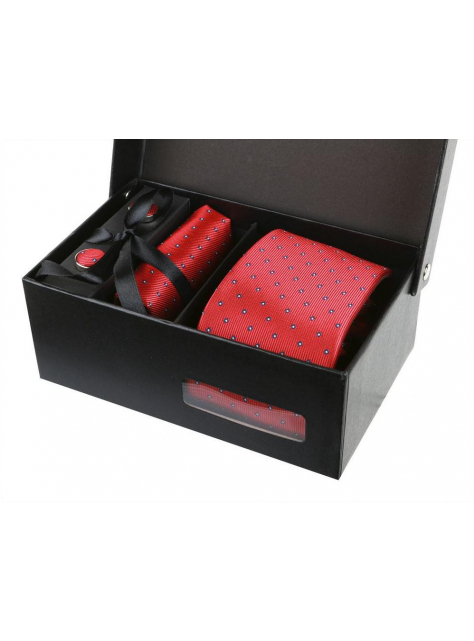 Červený kravatový set 3- dielny ORSI EXCLUSIVE - All4Men.sk