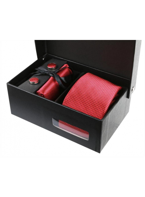 Červený kravatový set ORSI EXCLUSIVE 3- dielny - All4Men.sk