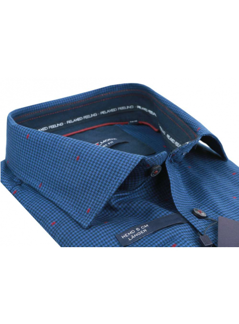 Modrá flanelová košeľa CASAMODA Comfort Fit  - All4Men.sk