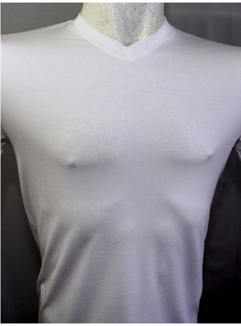 Luxusné pánske tričko FAVAB LUCIANO biele, dlhý rukáv XL - All4Men.sk