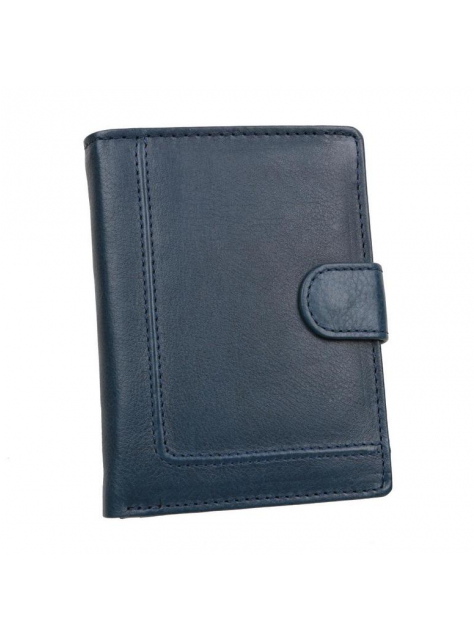 Pánska kožená peňaženka RFID modrá s vonkajším zapínaním - All4Men.sk