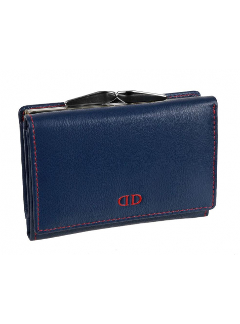 Kožená dámska peňaženka 11,5 x 8 cm modrá  - All4Men.sk