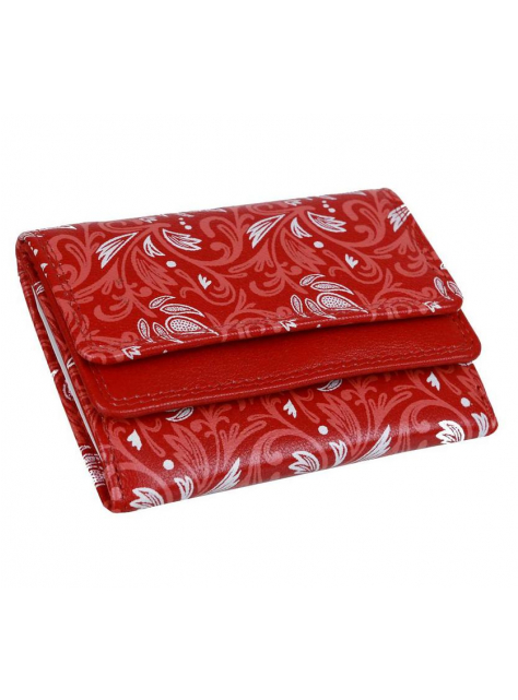 Kožená dámska peňaženka do dlane červeno-malinová - All4Men.sk