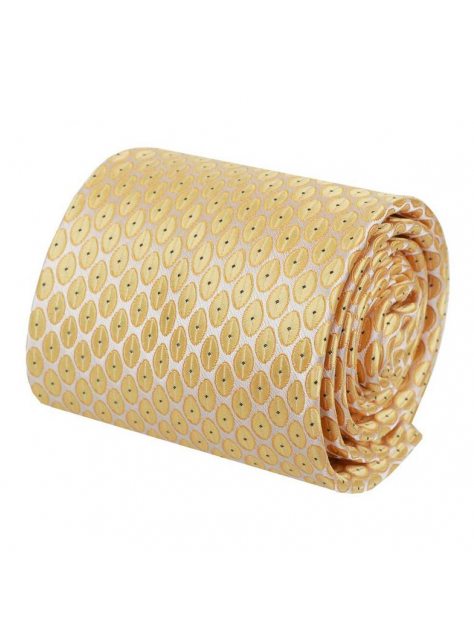 Medovo-oranžová kravata s perleťovým odleskom 8 cm - All4Men.sk