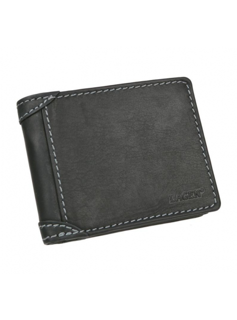 Štýlová čierna pánska peňaženka LAGEN, 8 kariet - All4Men.sk