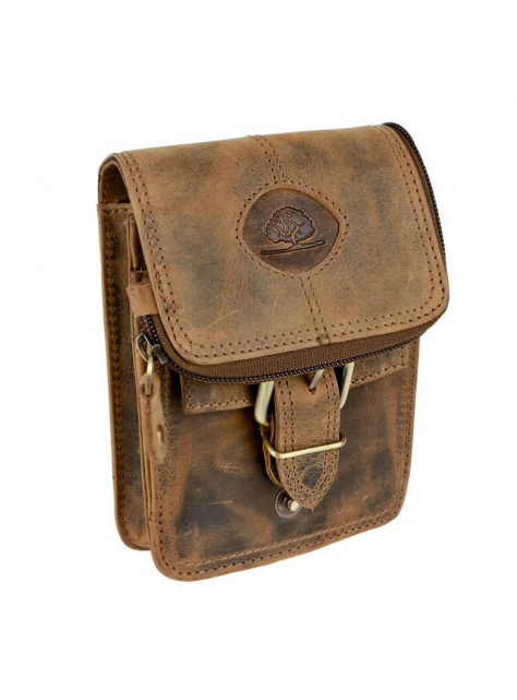 Cestovná kožená peňaženka-puzdro na opasok GreenBurry - All4Men.sk
