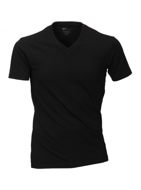 Pánske čierne tričko VENTI SLIM line V-výstrih, 2-balenie - All4Men.sk
