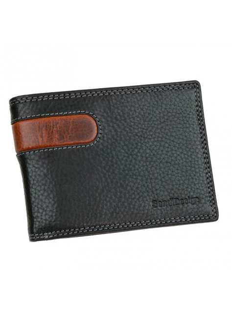 Peňaženka pre 9 kariet RFID čierna koža - All4Men.sk