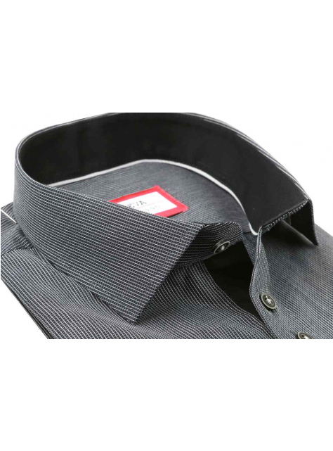 Košeľa s krátky rukávom BEVA Klasik, čierno-šedá T1908 - All4Men.sk