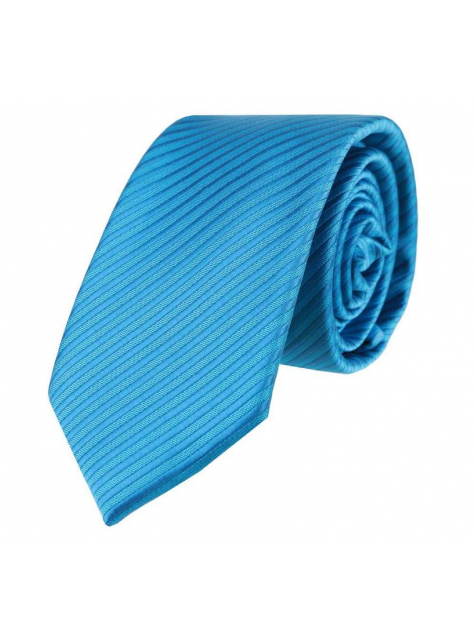 Petrolejovo-modrá kravata ORSI, tkané prúžky 6 cm - All4Men.sk