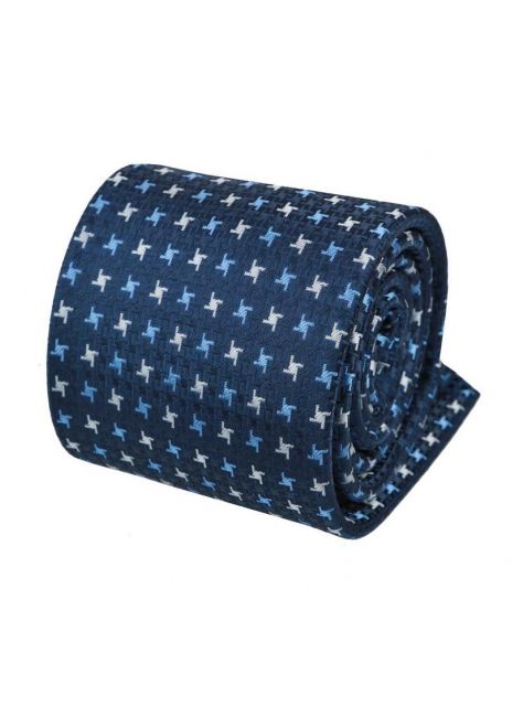 Modrá kravata ORSI so vzorom hviezdičiek - All4Men.sk
