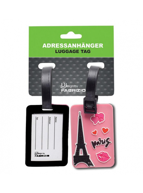 Menovka na cestovný kufor 2 kusy FABRIZIO Paríž ružová - All4Men.sk