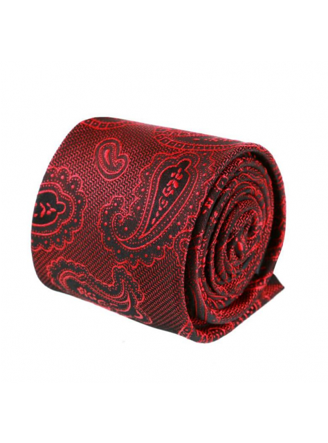 Luxusná kravata ORSI V.I.P hodváb, červeno-čierna - All4Men.sk
