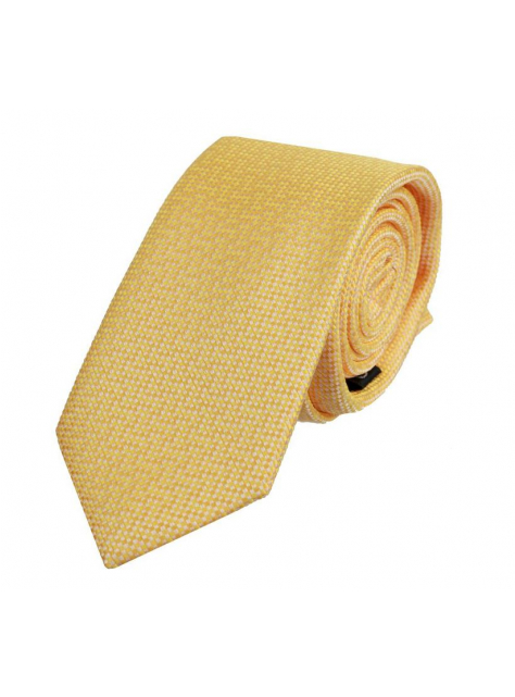 Slim kravata s drobným vzorom, žltá pestrá - All4Men.sk