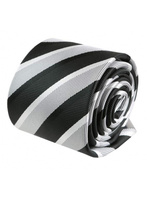 Čierno-šedá kravata so strieborným odleskom 7 cm - All4Men.sk
