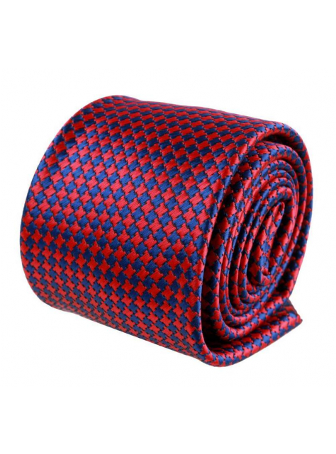 Pánska kravata ORSI, modro-červená  - All4Men.sk