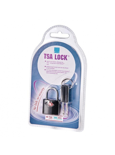TSA zámok kladkový s kľúčom, čierny 1 ks - All4Men.sk