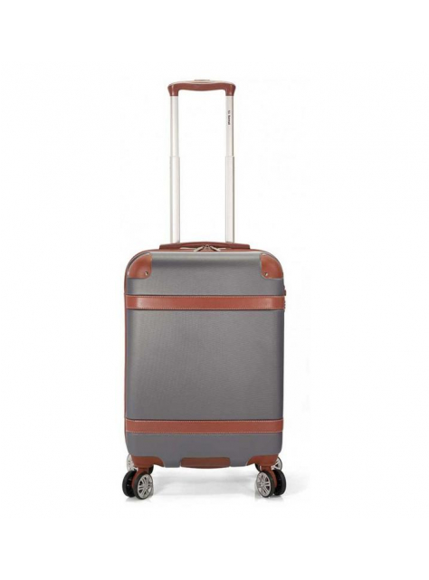 Palubný kufor Benzi na 4 kolieskach, malý 38 x 58 x 22 sivo-hnedý - All4Men.sk