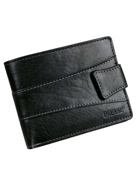 Pánska RFID peňaženka s prackou, na šírku čierna - All4Men.sk