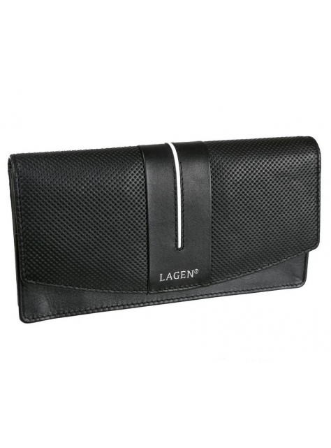 Luxusná kožená peňaženka 12 kariet, LAGEN čierna - All4Men.sk