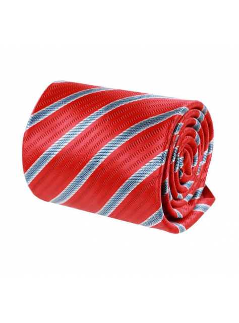 Pánska červeno-šedá kravata 8 cm - All4Men.sk