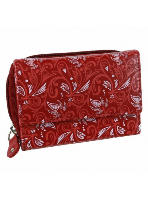 Dámska peňaženka do dlane, červené ornamenty  - All4Men.sk