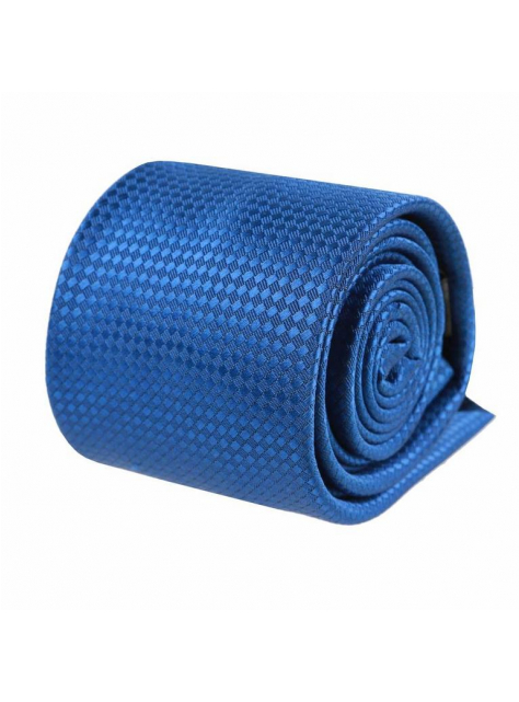 Modrá kravata ORSI s tkaným vzorom 7 cm - All4Men.sk