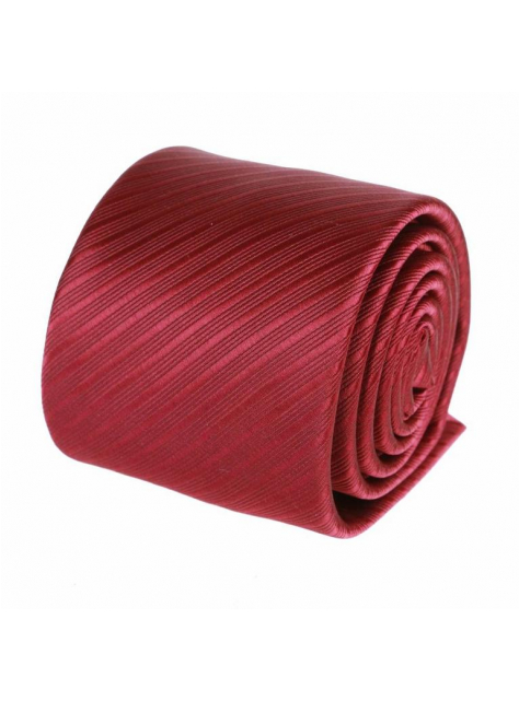 Bordová kravata ORSI 7 cm tkané prúžky - All4Men.sk