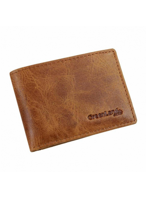 Malá peňaženka GreenLand 10x7,5, koža hnedá naturálna  - All4Men.sk