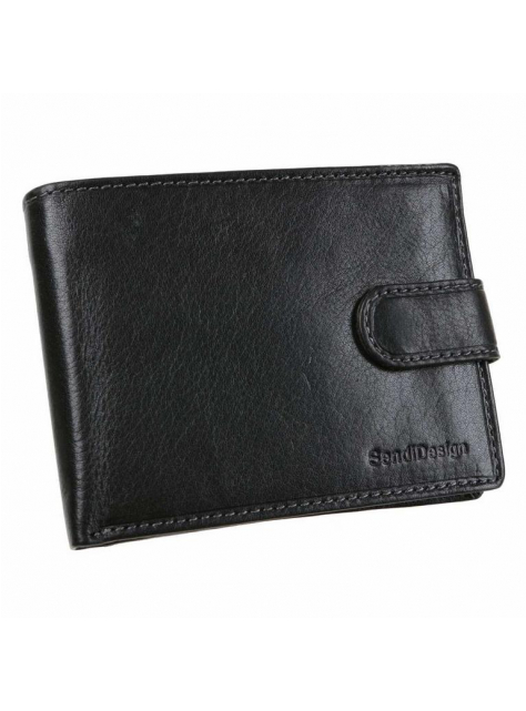 Čierna kožená peňaženka pre 8 kariet SENDI - All4Men.sk