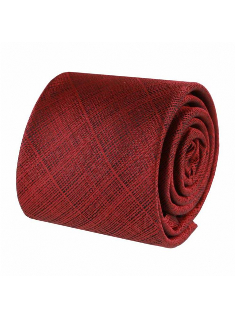 Pánska kravata červená s čiernym, matná 7 cm - All4Men.sk