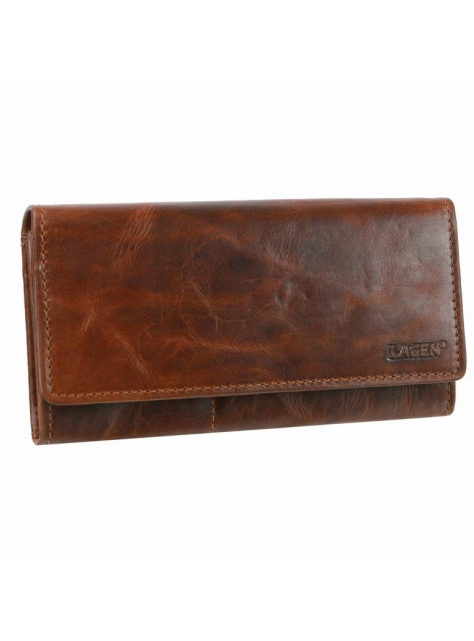 Rustikálna peňaženka z masívnej kože, hnedá  - All4Men.sk