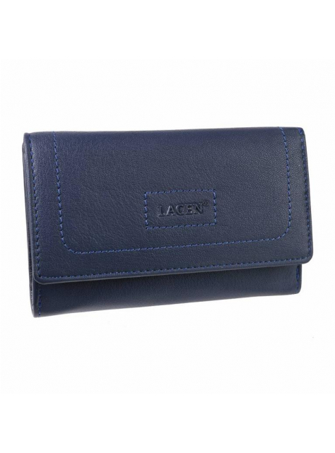 Kožená dámska peňaženka LAGEN modrá - All4Men.sk