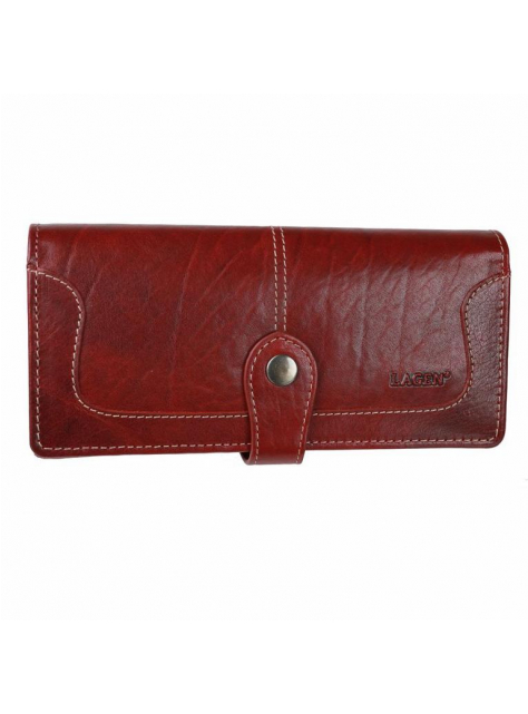 Exkluzívna dámska kožená peňaženka pre 20 kariet LAGEN bordó - All4Men.sk