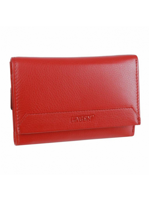 Dámska stredná peňaženka LAGEN soft 12 kariet, red - All4Men.sk