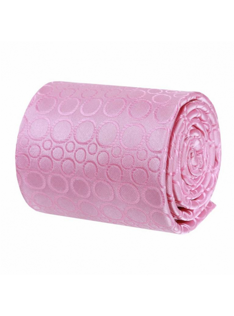 Sýto-ružová kravata s tkaným vzorom ORSI 8 cm - All4Men.sk